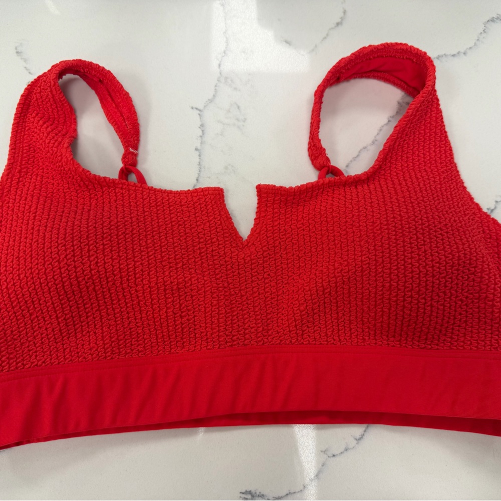 Victoria’s Secret PINK Red Knit Sports Bra